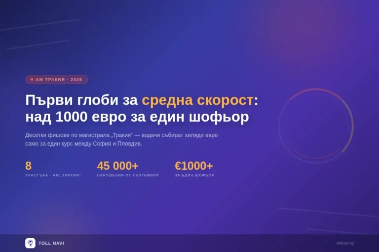 Първи фишове за превишена средна скорост на автомагистрала Тракия — над 1000 евро санкции за един шофьор