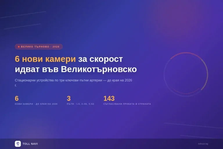 нови стационарни камери за скорост във Великотърновско по пътищата I-5, II-55 и II-53